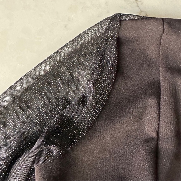 NEW Black sparkle bodysuit blouse - Picture 5 of 7